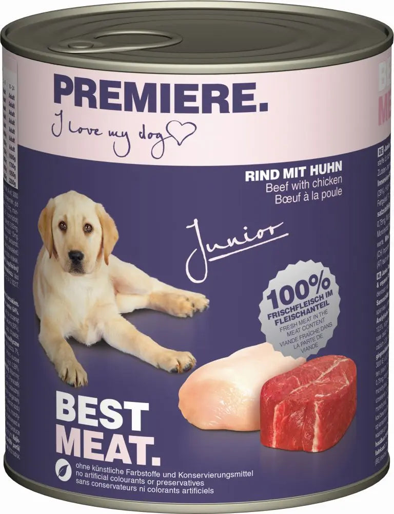 Junior Best Meat, dåse okse & kylling 800 g