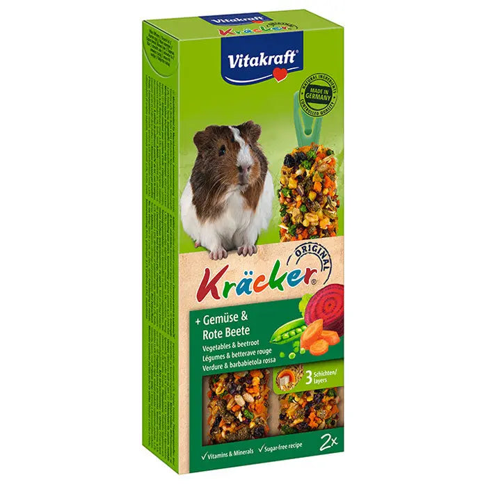 Kräcker Marsvin med grøntsager