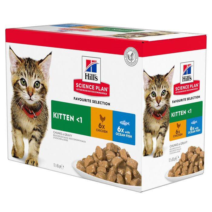 Kitten Healthy Dev., menu pou kylling & fisk 12 x 85 g