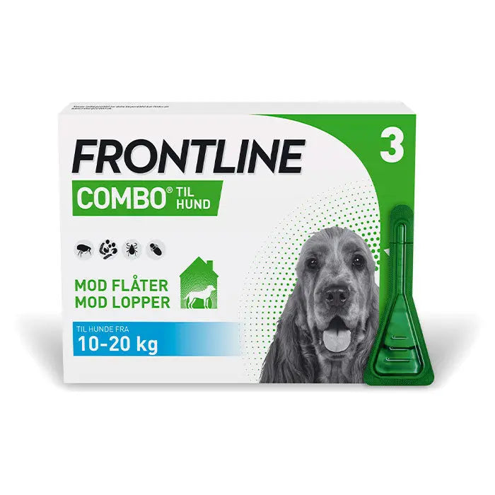 FRONTLINE Flåt- & Loppemiddel Combo Vet hund 10-20 kg - 3x1,34 ml