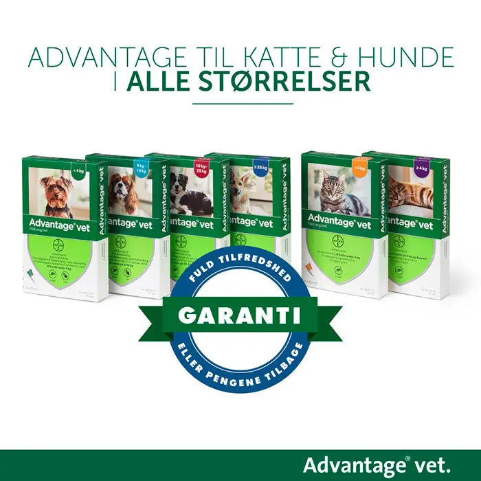 ADVANTAGE VET Loppemiddel kat under 4 kg - 4x0,4 ml