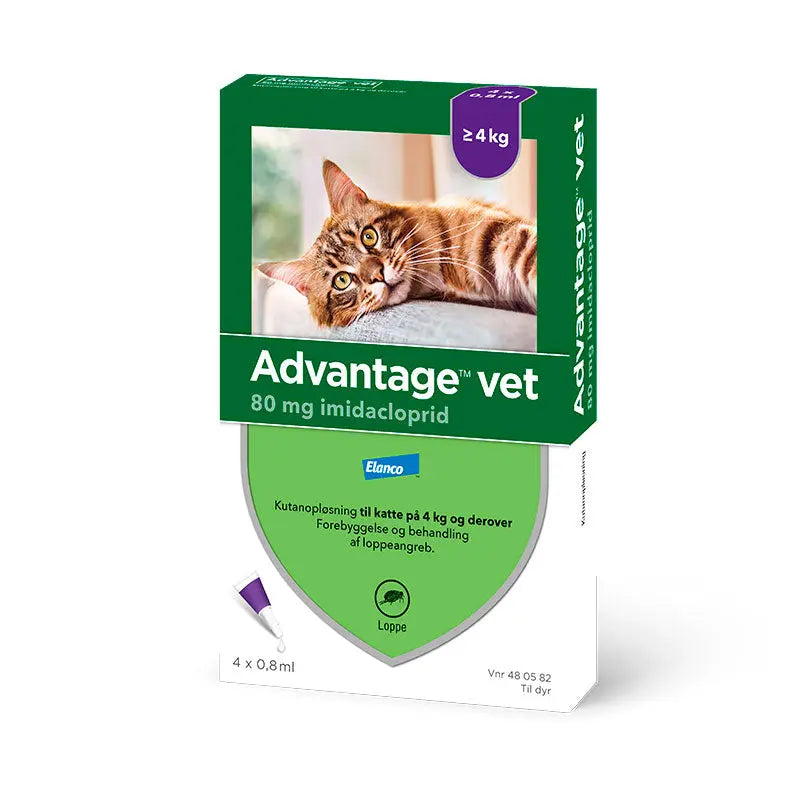ADVANTAGE VET Loppemiddel kat over 4 kg - 4x0,8 ml