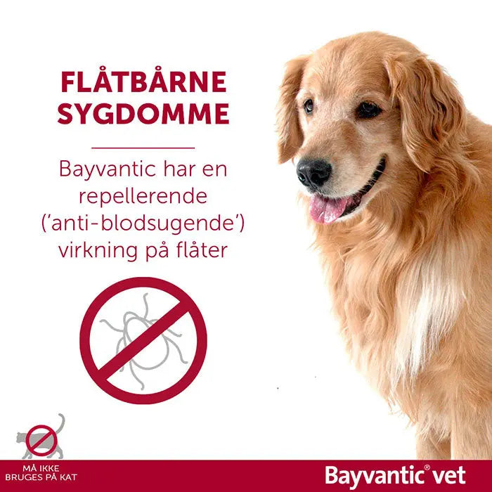 BAYVANTIC VET Flåt- & loppemiddel hund 25-40 kg - 4x4,0 ml
