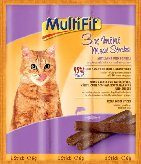 Mini Meat Sticks laks & forel 3x6 g