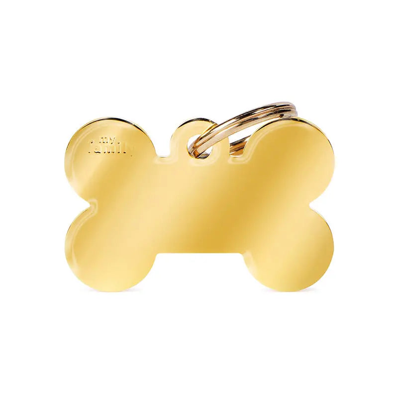 Navnetegn ben big 2,5x3,8 cm guld