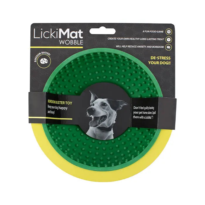 Slikkemåtte Wobble dog grøn