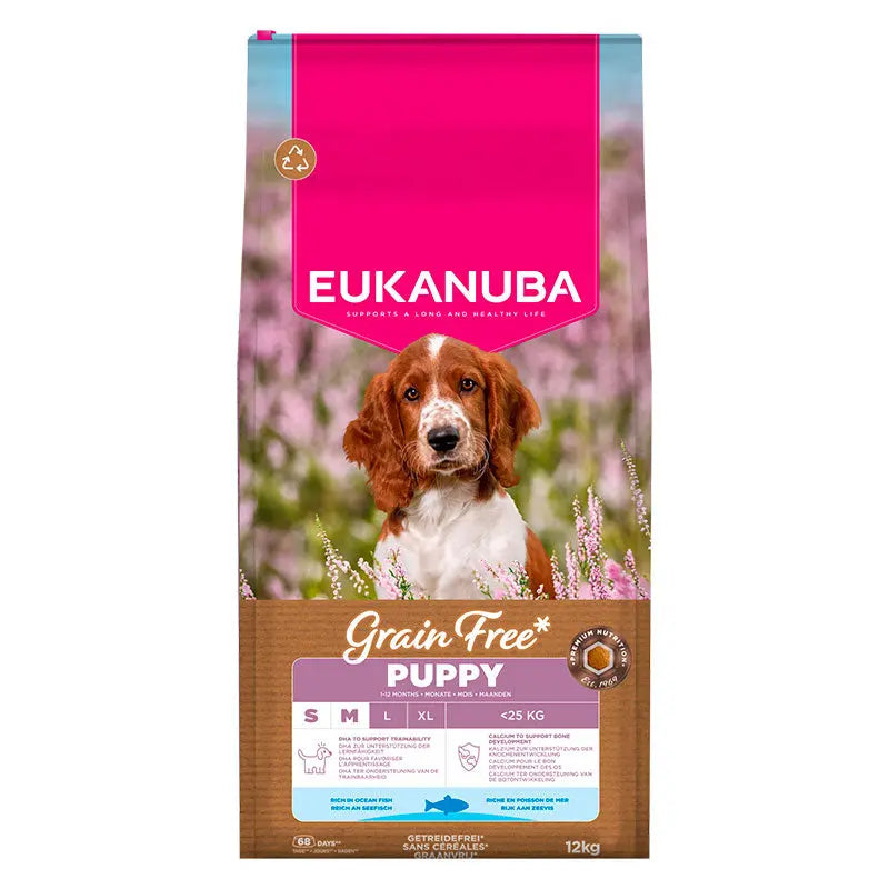 Puppy & Junior Small/Medium Kornfri Fisk 3 kg