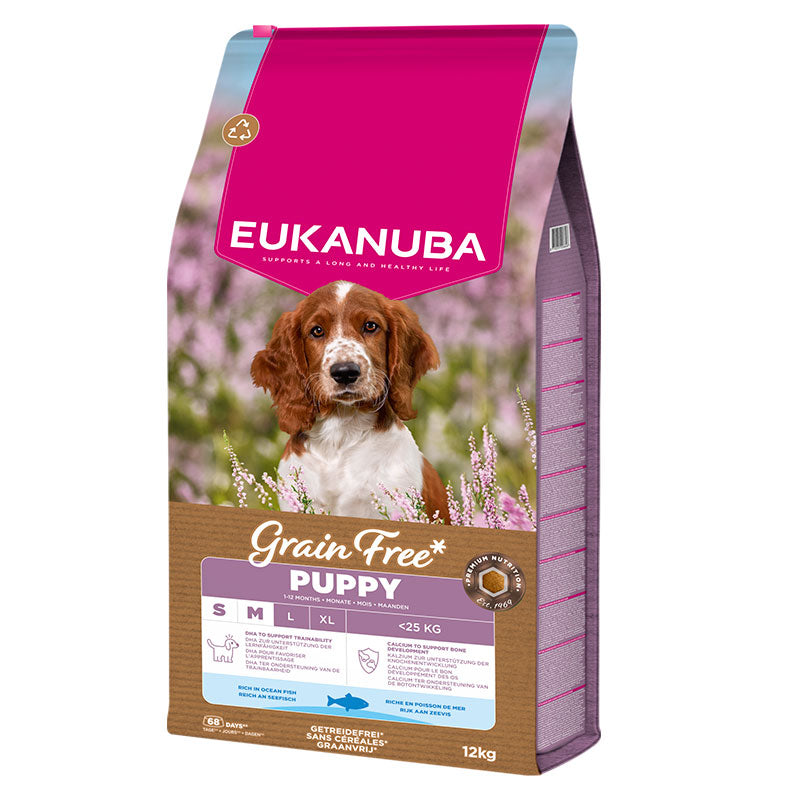 Puppy & Junior Small/Medium Kornfri Fisk 12 kg