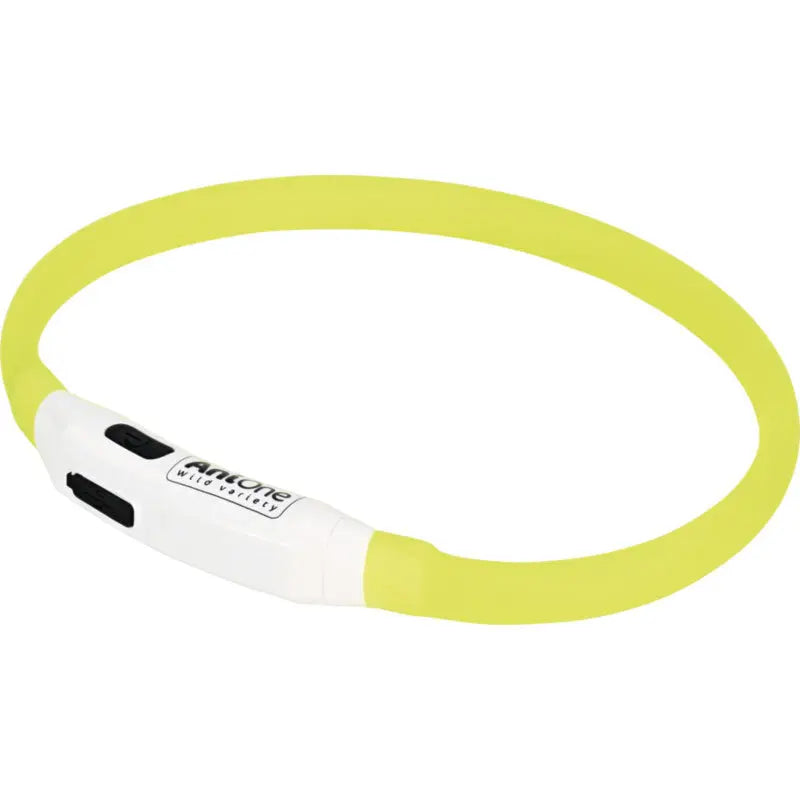 Lyshalsbånd Blinking Mini silikone 35 cm gul