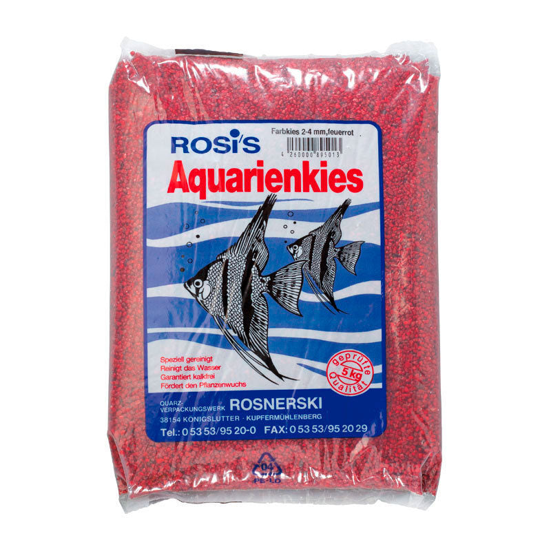 Akvariegrus 5 kg / 2-3 mm rød