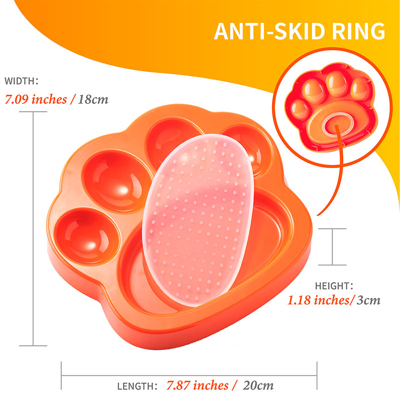 Slow Feeder Lick Pad Mini 20x18x3,2 cm orange