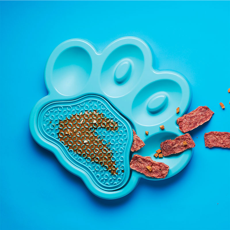 Slow Feeder Lick Pad 36x30x3 cm blå