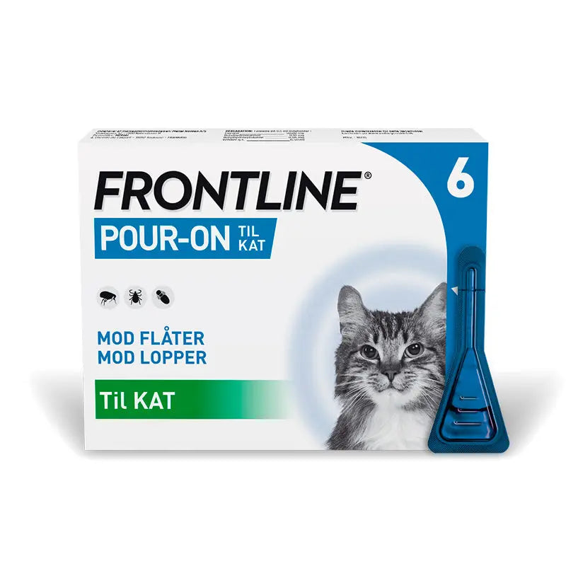 FRONTLINE Flåt- & loppemiddel Pour-On kat 6x0,5 ml