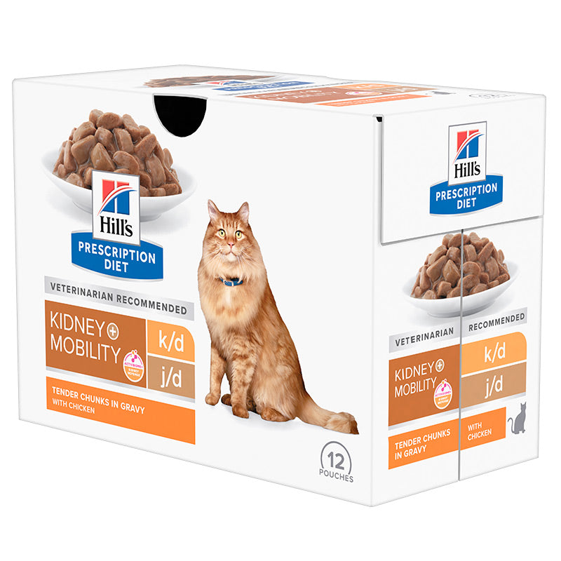 Diætetisk Feline k/d+Mobility kylling 12x85 g