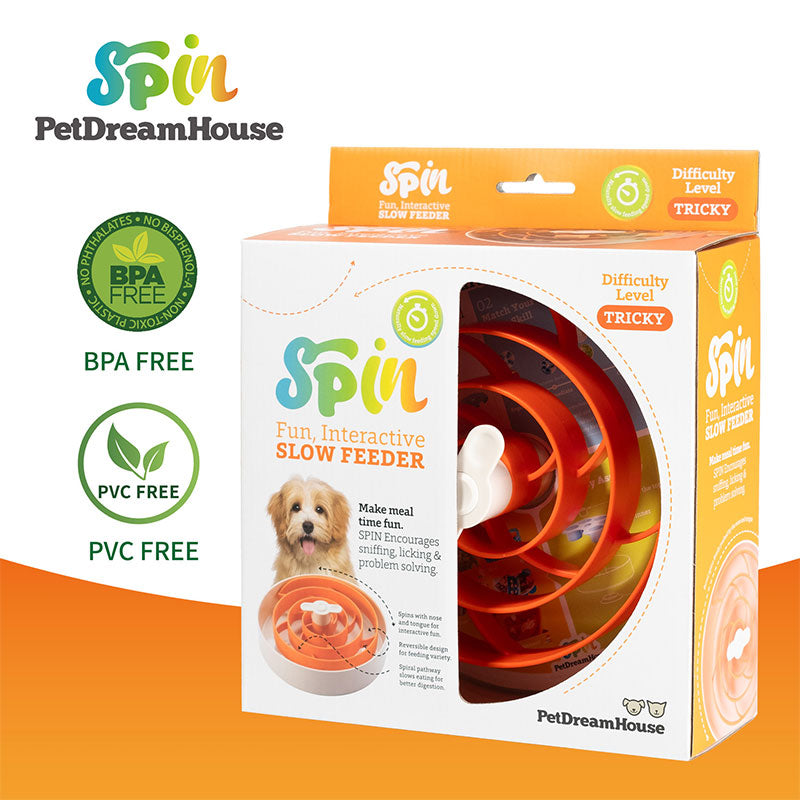 Interactive Feeder SpiralTricky 11x25x30 cm Orange
