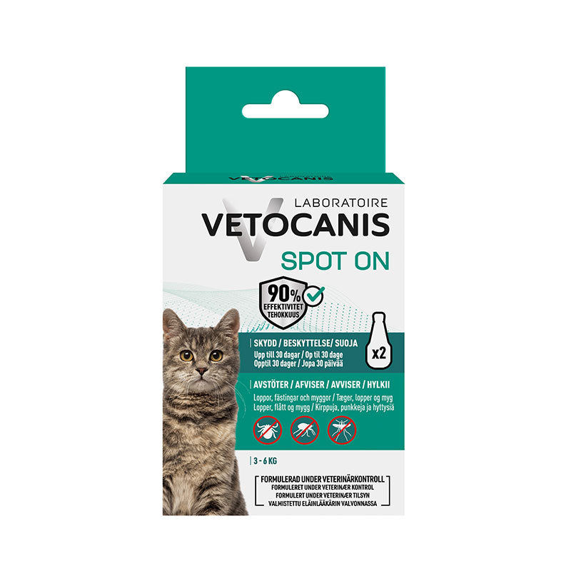 Anti-parasitmiddel Spot-on kat 3-6 kg - 2x1,2 ml