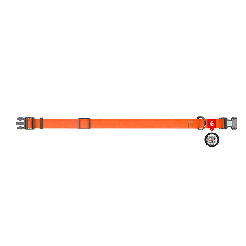Halsbånd WP orange m/QRkode - 20 mm, 28-40 cm