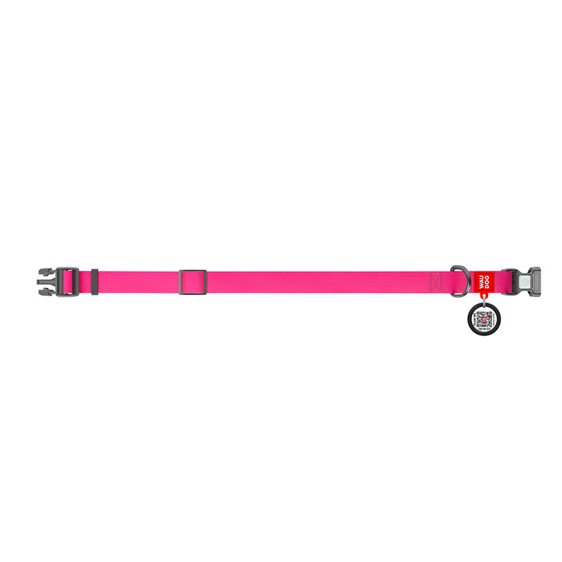 Halsbånd WP pink m/QRkode - 25 mm, 34-49 cm
