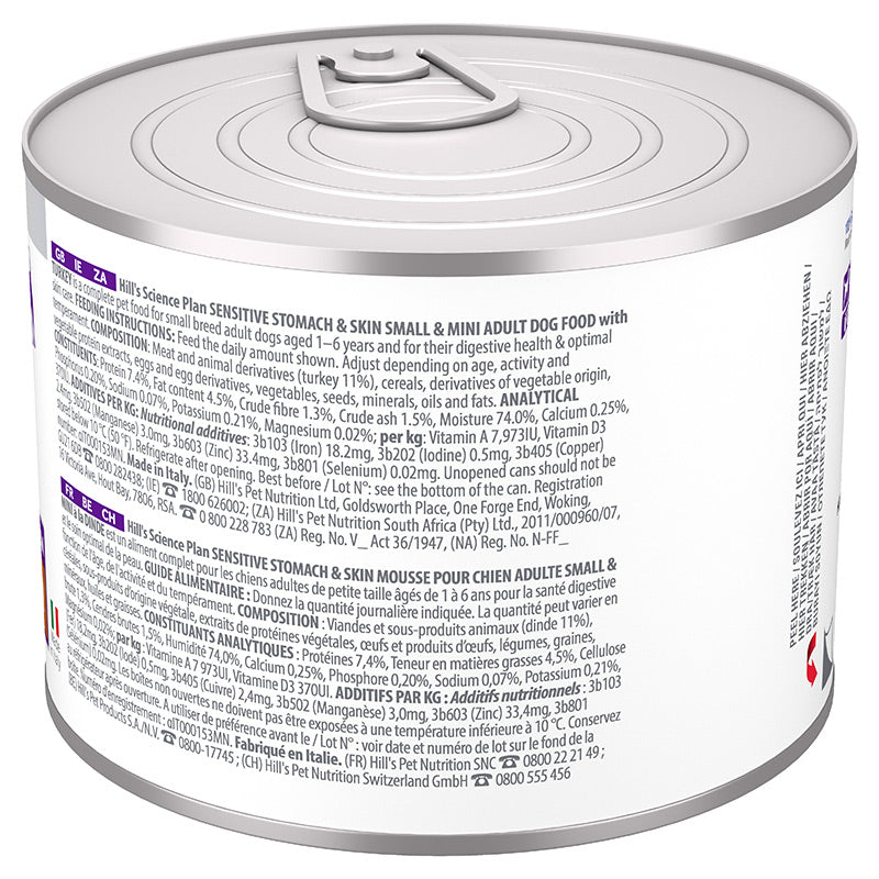 Adult Sensitive Stomach & Skin Small & Mini kalkun 200 g